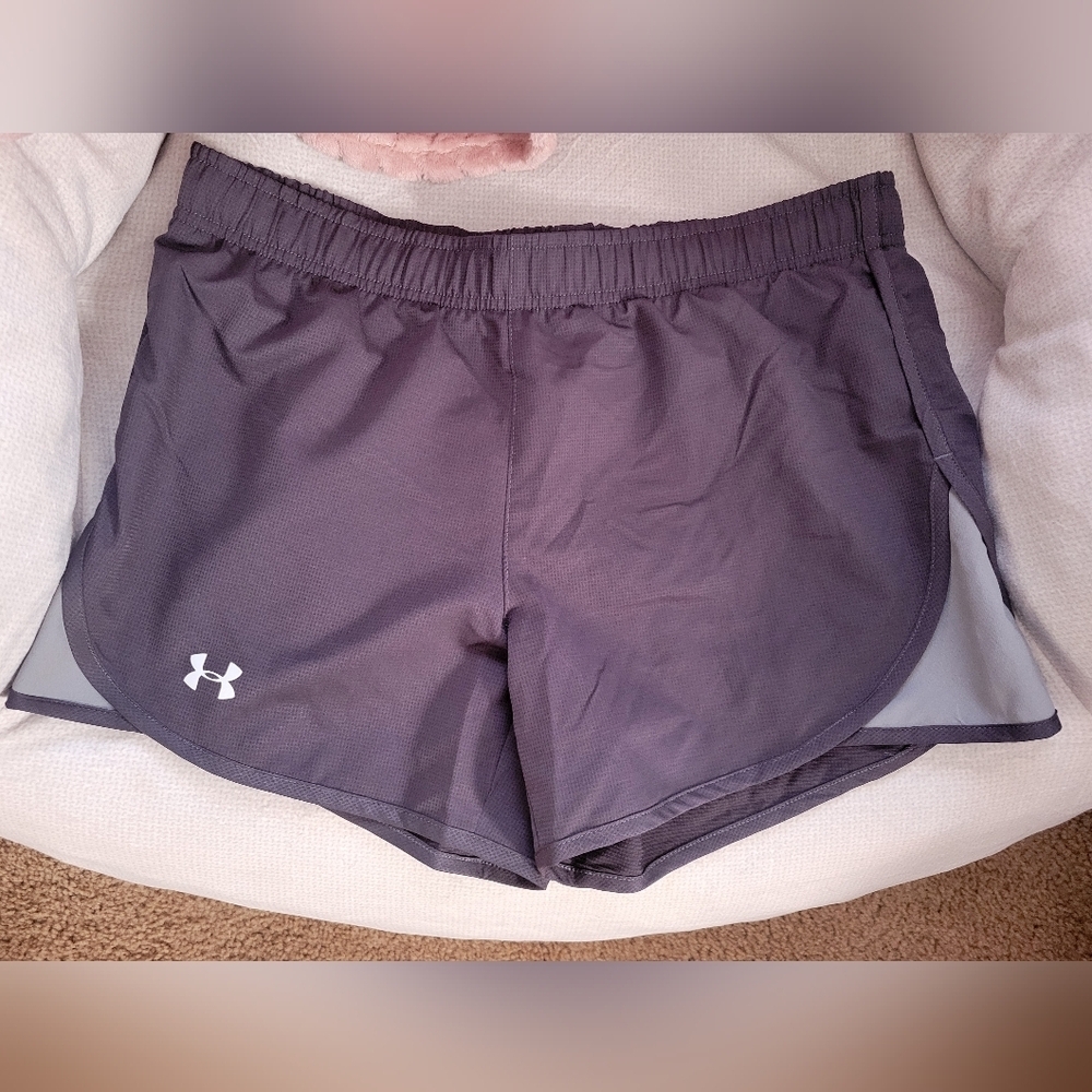 Under Armour Women's Dark Gray Athletic Shorts - Picture 1 of 3